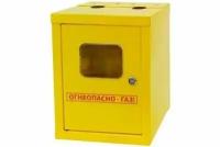 Шкаф для газовых счетчиков металлический желтый с дверцей без задней стенки ВК G4 (1,2л) В280*Ш230*Г200, шгсд 1,2л 110мм межосевое RISPA