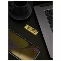 Флешка USB 2.0 16 GB, Оригинальная подарочная в виде Слитка Золота, Сувенир брелок карта ЮСБ 16 ГБ, USB Flash Drive Gold Bar, Флеш накопитель Слиток Золота, золотой