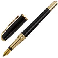 Ручка подарочная перьевая GALANT LUDUS, корпус черный, детали золотистые, 0,8мм, 143529