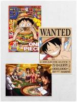 Постеры интерьерные One Piece Набор Плакатов 3 шт