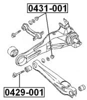 Гайка Болта Эксцентрика Mitsubishi Carisma 95-03/Lancer 95-09 Зад.подв. Febest арт. 0431-001