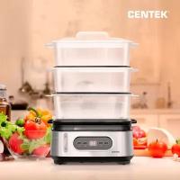 Пароварка Centek CT-1459 <9л> 1050Вт, LED дисплей, сталь. корпус, электронный таймер, чаша д/риса