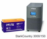 Инвертор (ИБП) Stark Country 3000 Online, 12А + АКБ Delta DTM 1255 L