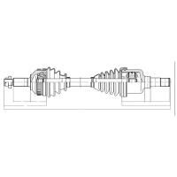 PATRON PDS0447 Вал приводной палка лев NISSAN PRIMERA P11, WP11 1.8 08.99-07.02 Z32, L405 mm, D27 mm