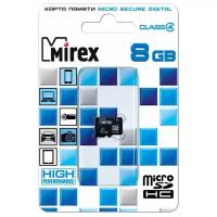 Карты памяти Mirex Карта памяти Mirex microSD, 8 Гб, SDHC, класс 4