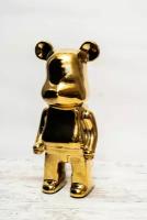 Статуэтка-копилка, фигурка Bearbrick золотая, коллекционная дизайнерская игрушка