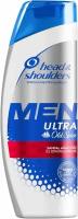 Head & Shoulders Шампунь от перхоти мужской Men Ultra Old Spice с ароматом сандала для жирной кожи головы / Хед энд Шолдерс / 400мл