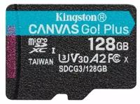 Карта памяти microSDXC 64 GB kingston Canvas Go Plus UHS-I U3 A2 (170/70 MB/s)+SD-адаптер [SDCG3/64GB]