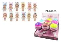 Кукла ABtoys Baby Boutique Пупс-сюрприз в конфетке с аксесс. 9 шт. в дисплее, 12 видов в коллекции (1 серия) PT-01066