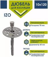 Дюбель для изоляции Daxmer 10х120 с пластиковым гвоздем (30 шт)