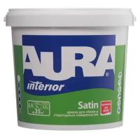 Краска водно-дисперсионная Aura Interior Satin матовая белый 2.7 л 2.7 кг