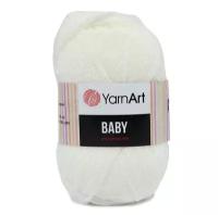 Пряжа Yarnart Baby белый (501), 100%акрил, 150м, 50г, 5шт