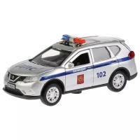 Полицейский автомобиль ТЕХНОПАРК Nissan X-Trail (X-TRAIL-P-SL), 12 см, серебристый