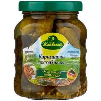 Огурцы Kuhne Cocktail Gherkins Корнишоны коктейльные маринованные, 180 г