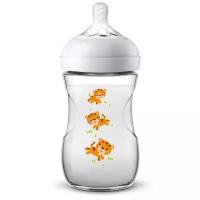 Philips AVENT Бутылочка Тигрята Natural SCF070/20, 260 мл, с 1 месяцев, tiger/прозрачный