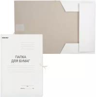 Папка для бумаг с завязками картонная офисмаг, гарантированная плотность 280 г/м2, до 200 листов, 124569