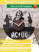 Часы из виниловой пластинки AC/DC/из винила/виниловые/подарок на новый год