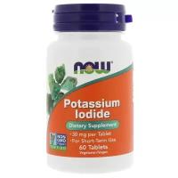 Йодид калия Now Potassium Iodide 30 mg 60 таб