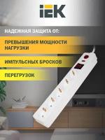 Фильтр сетевой Иэк 5-мест., 05К, 2p+РЕ, 1.5 м, 3*1 мм2, выключатель