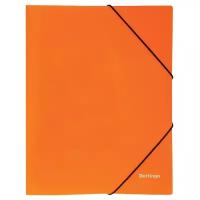 Berlingo Папка на резинке Neon А4, пластик, неоновый оранжевый