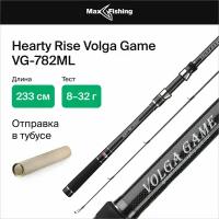 Спиннинг для рыбалки Hearty Rise Volga Game VG-782ML 8-32гр, 233 см, для ловли на джиг судака, щуки, сома, окуня, удилище спиннинговое штекерное