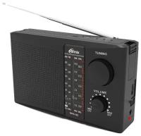 Радиоприёмник RITMIX RPR-195, черный, MicroSD /USB / AUX / MP3, Диапазон радиочастот FM / КВ1/ KB2 / СВ, Питание от сменных батарееек типа D x2, питание от сети 220В (1/16)