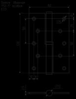 Петля дверная разъемная нора- м 750-5