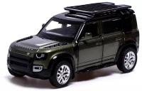 Металлический транспорт Автоград Машина металлическая LAND ROVER DEFENDER 110, 1:43, инерция, открываются двери, цвет зелёный