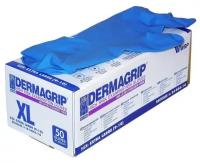 Перчатки смотровые WRP Dermagrip High Risk, 25 пар, размер: XL, цвет: синий