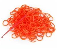 Набор резиночек для плетения Loom Bands 600шт с крючком Ярко оранжевый NR002
