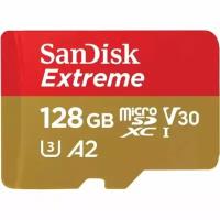 Карта памяти SanDisk Extreme microSDXC 128GB UHS-I A2 V30 U3 R190/W90MB/s (SDSQXAA-128G-GN6MN)