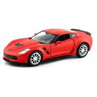 Машина металлическая RMZ City серия 1:32 Chevrolet Corvette Grand Sport, инерционная, цвет красный матовый, двери открываются 554039M(B)