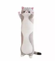 Мягкая игрушка кошка серый Long Cat/кот батон/длинный кот 120 см MUSADIK TOY