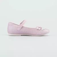 Блестящие туфли для девочки Бусинки котофей 533063-25 размер 30