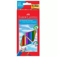 Faber-Castell Карандаши цветные трехгранные с точилкой 12 цветов (120523), 12 шт