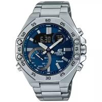 Наручные часы CASIO Edifice ECB-10D-2A, серебряный, синий