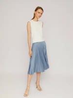 Трикотажная юбка плиссе на резинке, цвет Мятный, размер L 024137730013