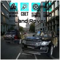 Коллекционная машинка металлическая Land Rover черная, модели машинок