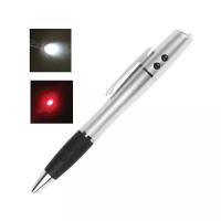 Указка лазерная, радиус 200 м, LED-фонарь, шариковая ручка, линия 0,5 мм, LH612, 2 шт
