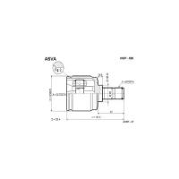 Шрус внутренний правый 30x35x25 Asva HNIP509 Honda: 44310-SH3-960 44310-SR3-300 44310SR3A00 44310-SH3-J00 Honda Civic