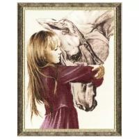 Набор для вышивания «Золотое Руно» СВ-016 Девочка с лошадью