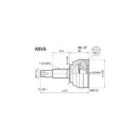 Шрус наружный 32x56x27 Asva NS57 Nissan: 392112F226 Nissan Primera Hatchback (P11). Nissan Primera (P11)