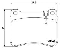 Колодки торм. для а/м Mercedes C (W203) (00-) диск. перед. 102x80 т/с Brembo (PF 4284)