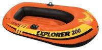 Лодка Explorer 200, 2 местная, 185 х 94 х 41 см, от 6 лет, до 95 кг, 58330NP INTEX