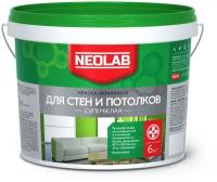 NEOLAB, Краска акриловая супербелая для стен И потолков, 6 кг