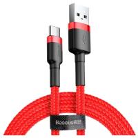 Кабель Baseus USB - USB Type-C (CATKLF-B09/BG1/B91), 1 м, красный/черный