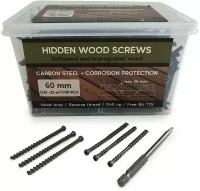 Саморезы Hidden Wood Screws C4 60 mm 700 шт, для скрытого крепежа террасной доски