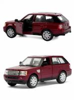 Машинка металлическая Kinsmart 1:38 Range Rover Sport KT5312D инерционная, двери открываются / Бордовый