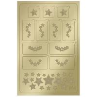 Aeropuffing Metallic Stickers №M04 Gold - металлизированные наклейки для ногтей