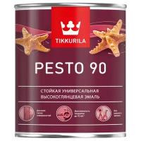 Эмаль Tikkurila Pesto 90 база A, А, глянцевая, белый, 0.97 кг, 0.9 л